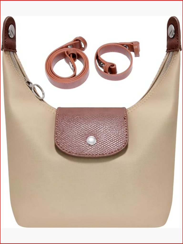 Convertible 3-Way Crossbody Crescent Bag Waterproof Nylon Shoulder Purse
